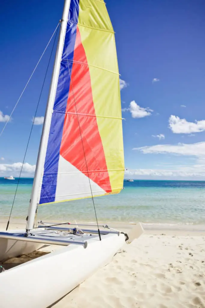 small catamaran interior