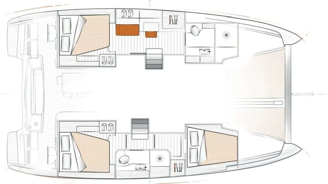 large catamaran interior