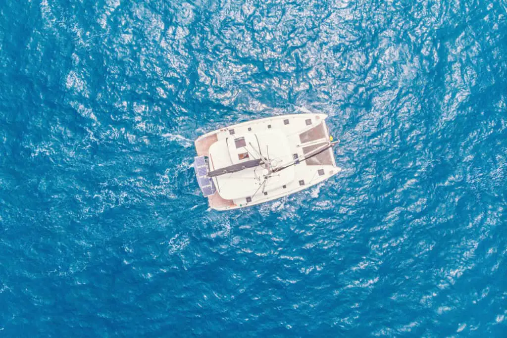 trimaran in rough seas