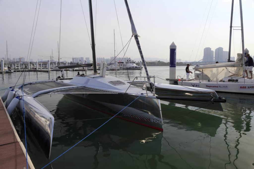 trimaran heavy weather sailing